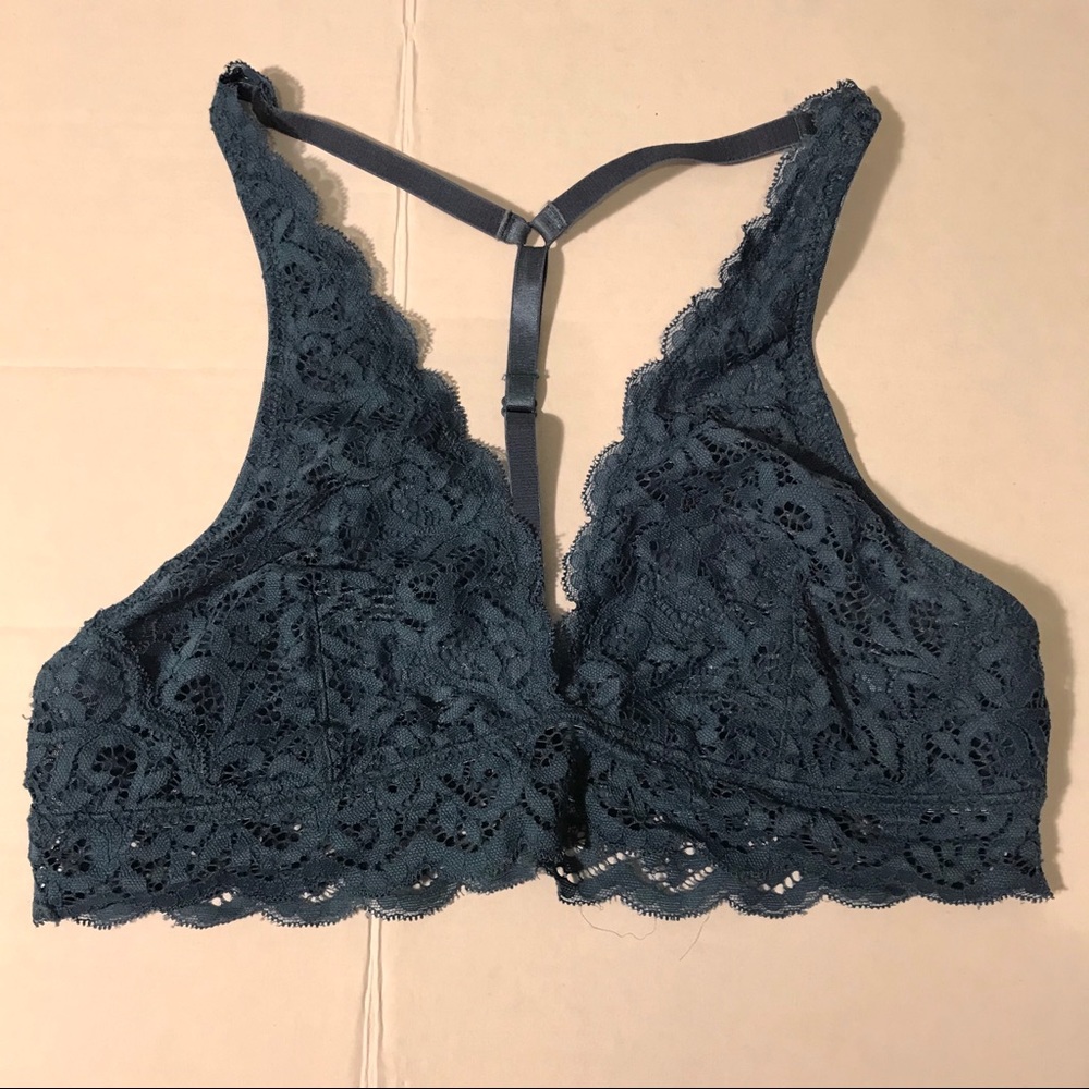 Blue Forever 21 lace Y back bralette - Picture 3 of 4